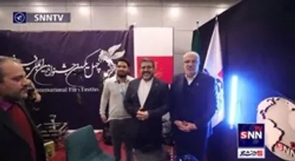 حضور وزیر ارشاد و وزیر نفت در غرفه خبرگزاری دانشجو و تقدیر و تشکر از پوشش لحظه&zwnj;ای اخبار جشنواره فیلم فجر