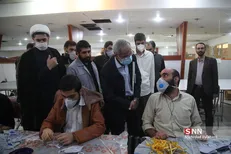 حجت الاسلام رستمی و سردار نجات از قرارگاه مقابله با کرونای سازمان بسیج دانشجویی بازدید کردند