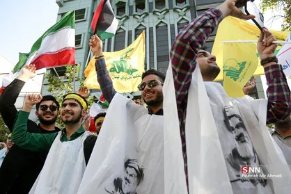 راهپیمایی دانشجویی در محکومیت جنایات رژیم صهیونیستی (۲)