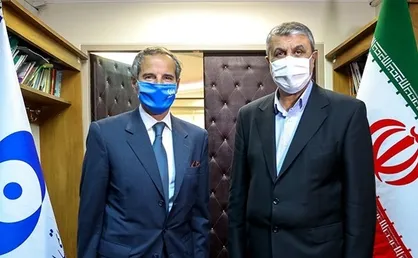 دیدار رافائل گروسی با رئیس سازمان انرژی اتمی