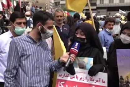 مصاحبه&zwnj;های متفاوت بانوان مسن حاضر در راهپیمایی روز قدس