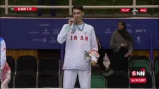 مراسم اهدای مدال تکواندو/مدال طلا به مرادیان اهدا شد