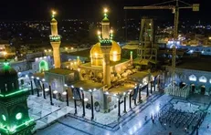 سیاهپوش شدن پرچم گنبد حرم امامین جوادین (ع) بدون حضور زائران + عکس