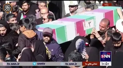 وداع و تشییع پیکر شهدای گمنام توسط مردم بیرجند