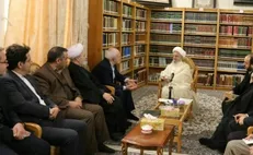 دیدار ظریف با آیت الله مکارم شیرازی