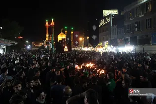 آیین مشعل گردانی نجفی های مقیم قم