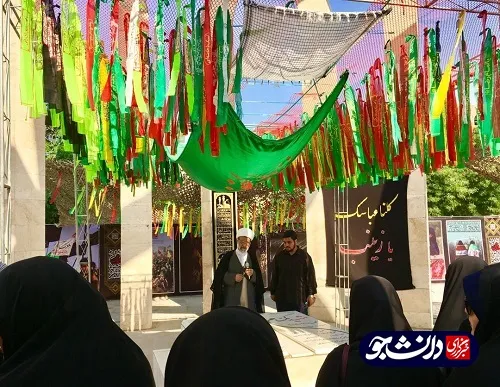 خدمت رسانی دانشجویان خواهر دانشگاه آزاد خوزستان به زائران حسینی