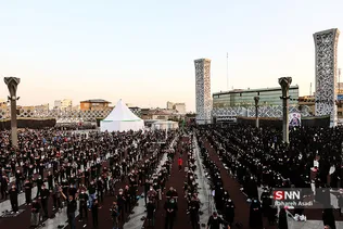 مراسم خیمه سوزان عاشورا در میدان امام حسین (ع)