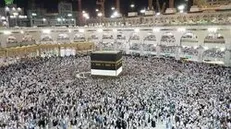 انجام مناسک حج توسط زائران بیت‌الله الحرام در عرفات
