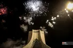 نور افشانی در شب سالگرد پیروزی انقلاب اسلامی