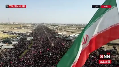 تصاویر هوایی باشکوه از خیل عظیم مردم حاضر در مراسم تشییع پیکر رهبر شهید در قم