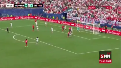 گل دوم انگلیس به پاناما توسط هری کین روی پاس بلینگهام /انگلیس 2 - 0 پاناما