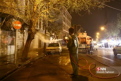 گروه جهادى افسران ولایت به پاکسازی و ضدعفونی روستاهاى بوشهر پرداخت