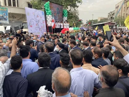 رئیس جمهور در راهپیمایی روز قدس حضور یافت