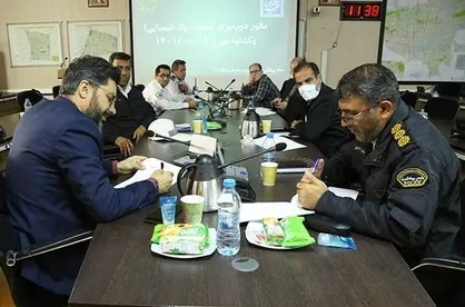 مانور دور میزی با موضوع نشت مواد شیمیایی در منطقه ۱۲