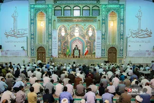 نماز عید قربان در حرم بانوی کرامت