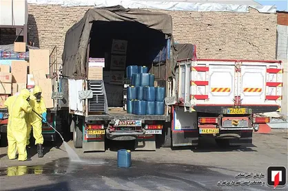 جاری شدن مواد شیمیایی اسیدی در خیابان شوش +عکس