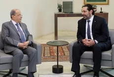 زمینه‌سازی سعد حریری برای استعفا در دیدار با عون