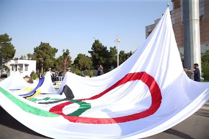 رونمایی از بزرگترین پرچم المپیگ در کشور