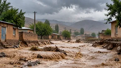 بارش‌های رگباری و جاری شدن سیلاب در شرق گلستان