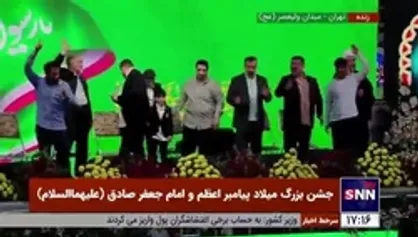 رجزخوانی حسین طاهری در اجتماع  و جشن بزرگ میلاد پیامبر اعظم و امام جعفر صادق (علیهماالسلام)