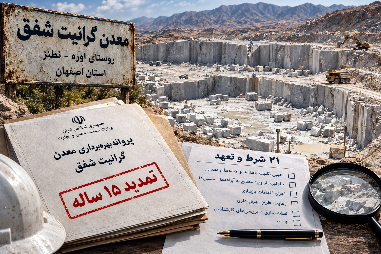 تمدید ۱۵ ساله معدن شفق نطنز؛ مستند احراز ۲۱ شرط کجاست؟
