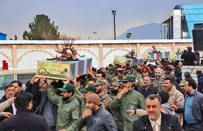 گرگانی&zwnj;ها پیکر ۳ شهید جنگ ۱۲ روزه اخیر را تشییع کردند + فیلم