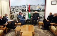 دیدار سفیر قطر با هنیه در غزه