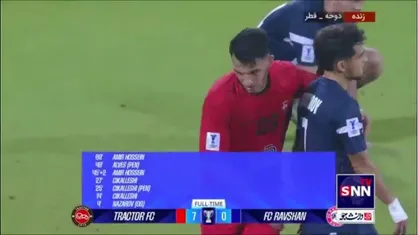 تراکتور روشن را خاموش کرد/ تراکتور با نتیجه ۷ بر ۰ مقابل روشن تاجیکستان به پیروزی رسید