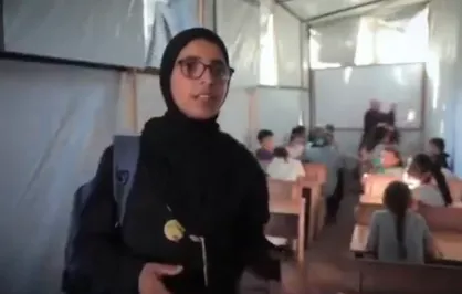 هم&zwnj;دردی کودکان غزه با دانش&zwnj;آموزان مدرسهٔ شجره طیبه میناب