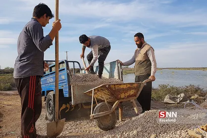 فعالیت&zwnj;های عمرانی قرارگاه جهادی شهیدچمران در مناطق سیل&zwnj;زده خوزستان