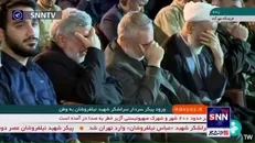 تصاویری از حضور سردار قاآنی در مراسم استقبال از پیکر مطهر شهید عباس نیلفروشان در فرودگاه مهرآباد تهران