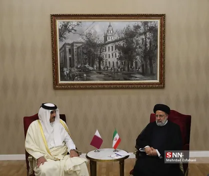 دیدار رئیس جمهور ایران با امیر قطر