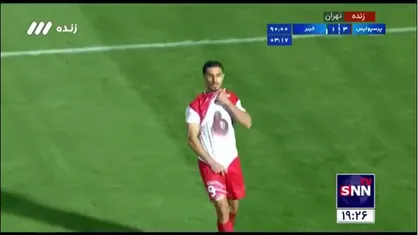 گل سوم پرسپولیس به خیبر خرم آباد توسط علی علیپور