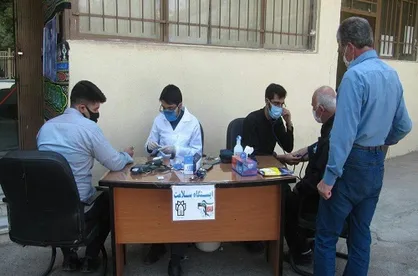 ایستگاه سلامت از سوی بسیج دانشجویی دانشگاه علوم پزشکی کرمانشاه برپا شد