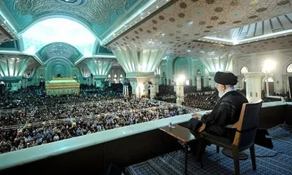 رهبر معظم انقلاب اسلامی در حرم امام (ره) سخنرانی می&zwnj;کنند