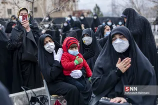 تشییع شهدای گمنام در محله حکیمیه تهران