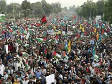 تظاهرات حمایت از فلسطین در پاکستان