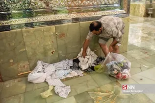 حرم مطهر شاهچراغ(ع) ساعاتی پس از حمله تروریستی