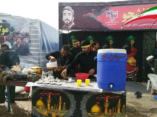 موکب شهدای دانشجو به همت جامعه دانشگاهی خوزستان در مرز چذابه برپا شد