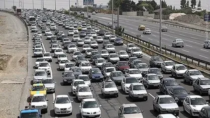 ترافیک سنگین در محور چالوس