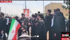 حضور حجت الاسلام میرهاشم حسینی در مراسم تشییع پیکر شهدای دفاع مقدس در میدان آزادی + فیلم