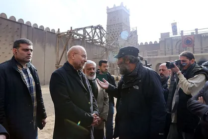 بازدید رئیس مجلس از پشت صحنه سریال&zwnj;های سلمان فارسی و موسی کلیم الله