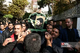 مراسم تشییع پیکر جهادگر دانشجو امیرمحمد اژدری در جماران