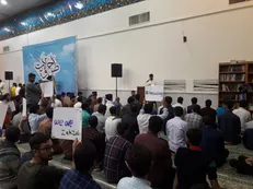 دانشجویان انقلابی در حمایت از شیخ زکزاکی در دانشگاه فردوسی تجمع کردند + تصاویر