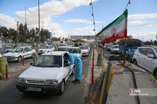 تست کرونا در عوارضی قم - تهران