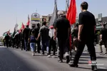 دسته عزاداری در هیئت دانشجویی میثاق با شهدا- دانشگاه امام صادق(ع)