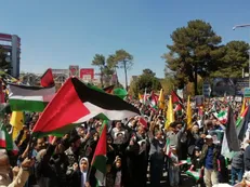 اعلام همبستگی جهانشهر مقاومت با مردم مظلوم فلسطین/حضور گسترده کرمانی‌ها در راهپیمایی روز قدس