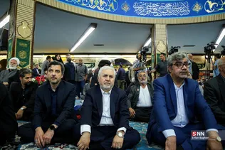 مراسم گرامیداشت شهید علی لاریجانی در مسجد بلال صدا و سیما