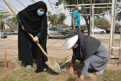 کاشت ۲۱۰ اصله نهال در دانشگاه شهید چمران اهواز